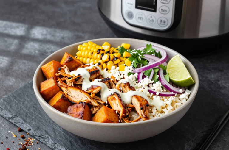 Instant Pot Street Corn Chicken Sweet Potato Bowl Magic