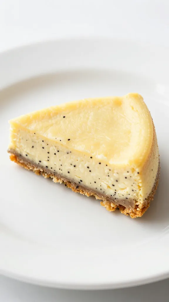 single bitten lemon poppy seed cheesecake cookie on white plate, moist crumb visible